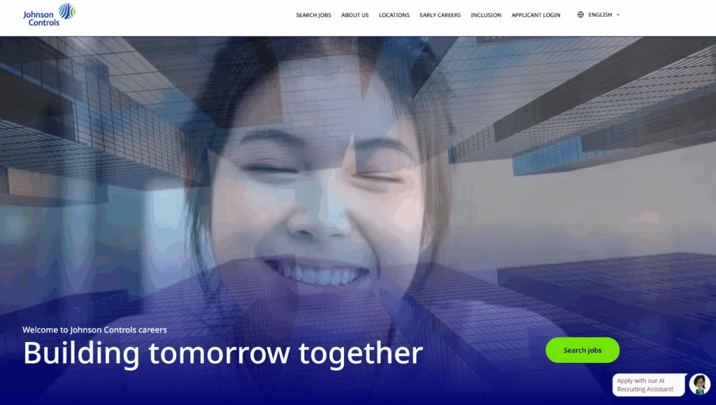 Part of Johnson Controls' Career Landing Page